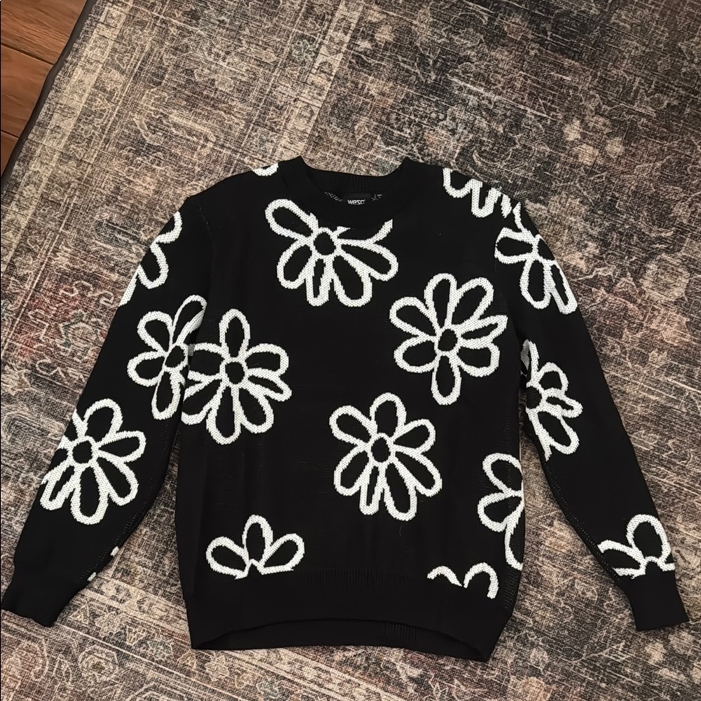 Wesc black flower sweater